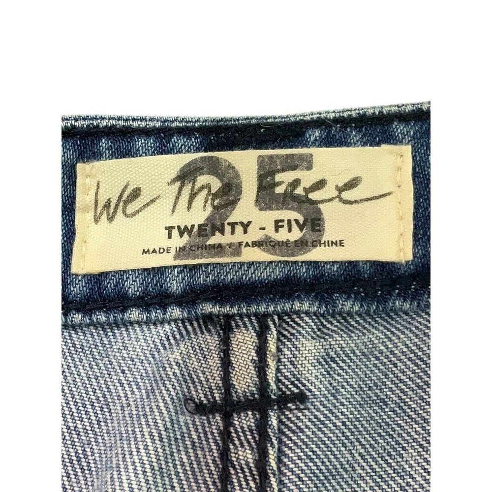 Free People Embroidered Denim Star & Floral Flared Leg High Rise Jeans | Boho 25 - Picture 11 of 16